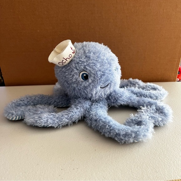 Bunnies By The Bay Ocho the Octopus Blue Plush Stuffed Animal - Picture 1 of 12